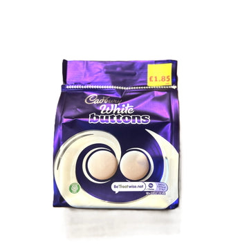 Cadbury White Buttons – Creamy White Chocolate UK Candy Bag (Share Size) (UK)
