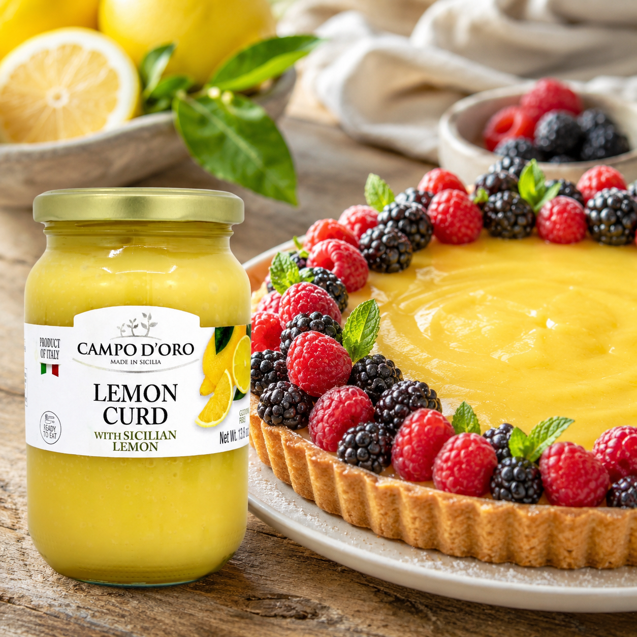 Campo D'Oro, Lemon Curd, 13.8 oz