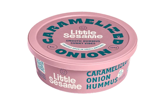 Organic Hummus with Caramelized Onions