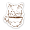 Cat Drinking Sticker
