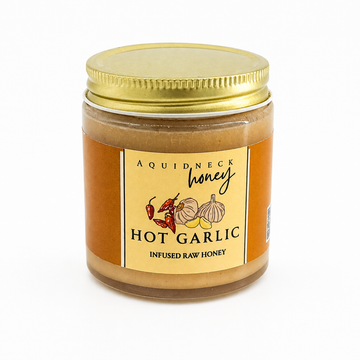 Hot Garlic Infused Creamed Honey