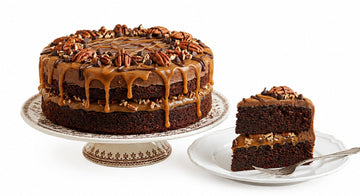 Andy Anand SUGAR-FREE TURTLE PECAN CAKE — RICH CHOCOLATE, DECADENT CARAMEL &amp; TOASTED PECANS, ZERO ADDED SUGAR, 2.8 LBS: Layers of moist dark chocolate cake, buttery caramel filling, and premium roasted pecans.