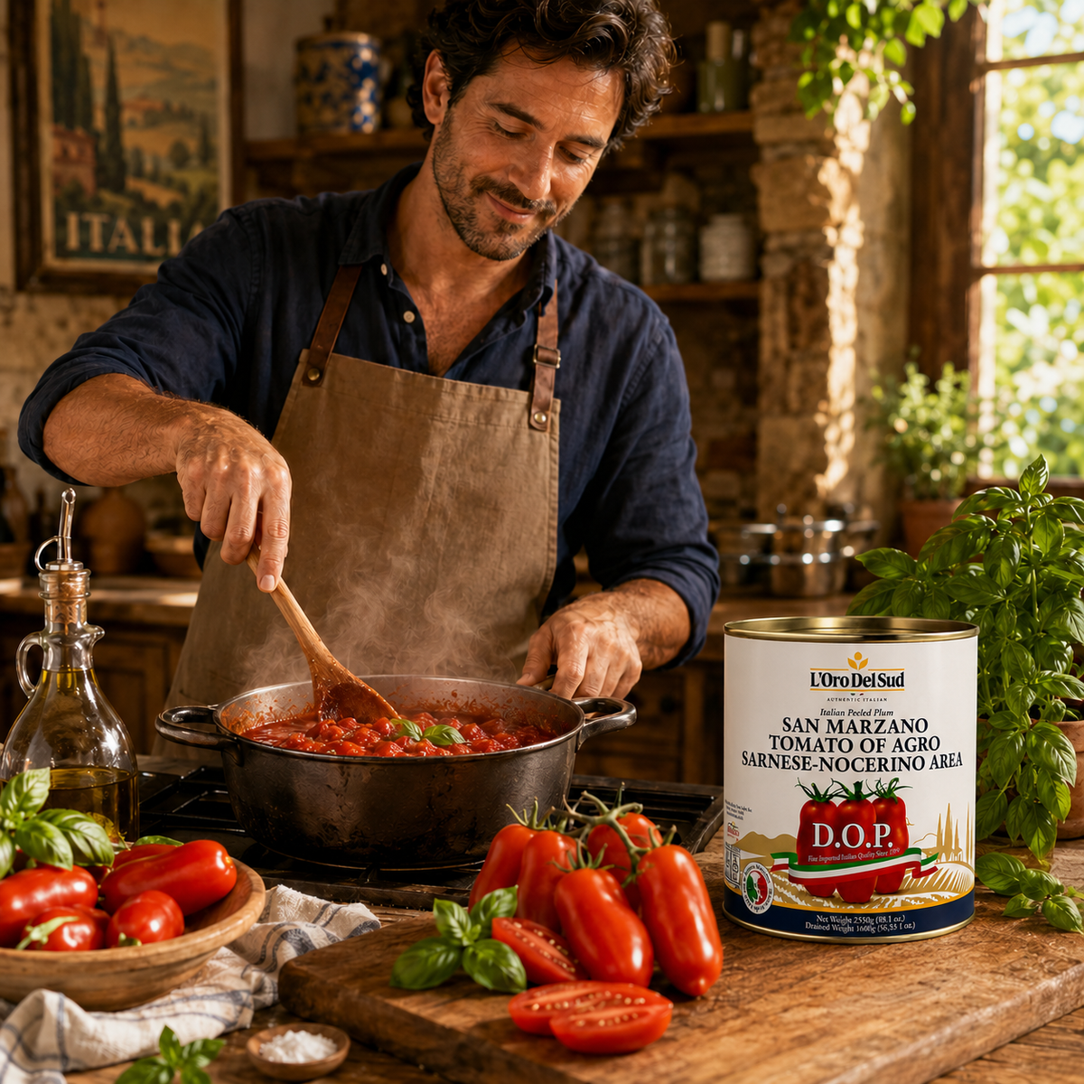 L'Oro Del Sud, D.O.P San Marzano Tomatoes of Agro Sarnese-Nocerino Area, (88 fl. oz) 2550g