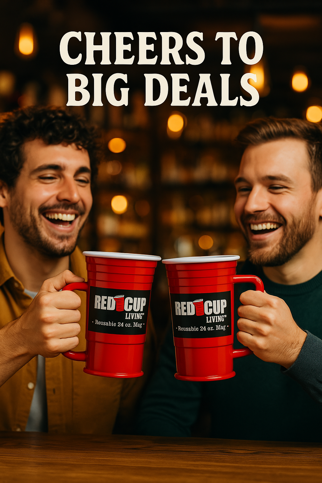 Redcupliving 24oz Reusable Red Beer Mug | BPA-Free, Shatter-Resistant Plastic
