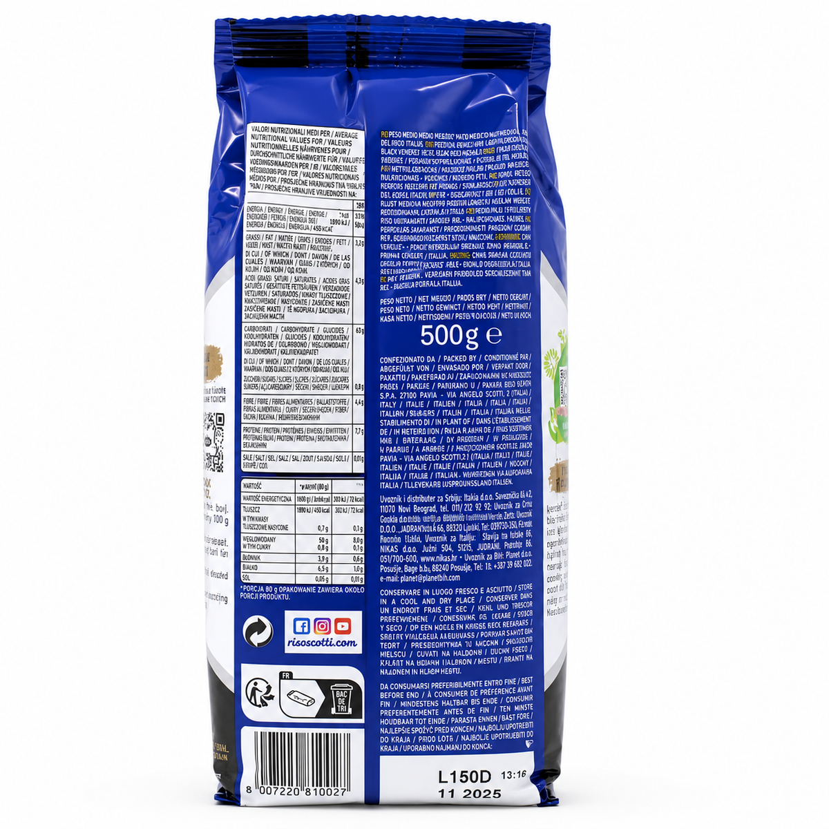 Riso Scotti, Venere Black Italian Rice, 1.1 lb (500 g)