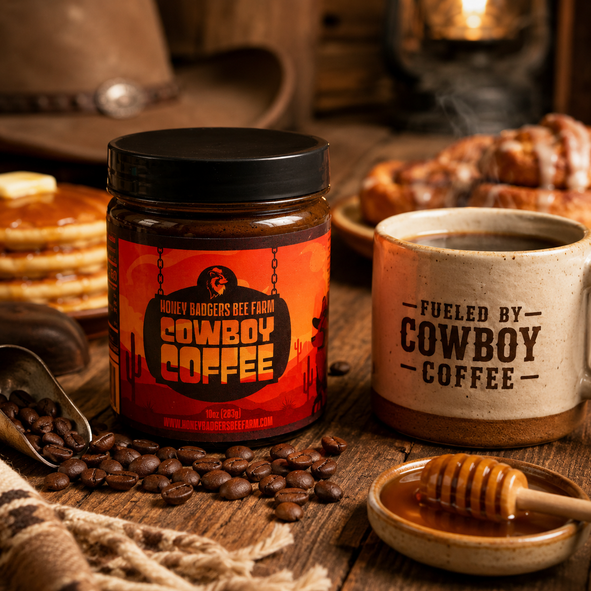 Cowboy Coffee - Instant Honey Coffee - All-in-one - Just add to hot water