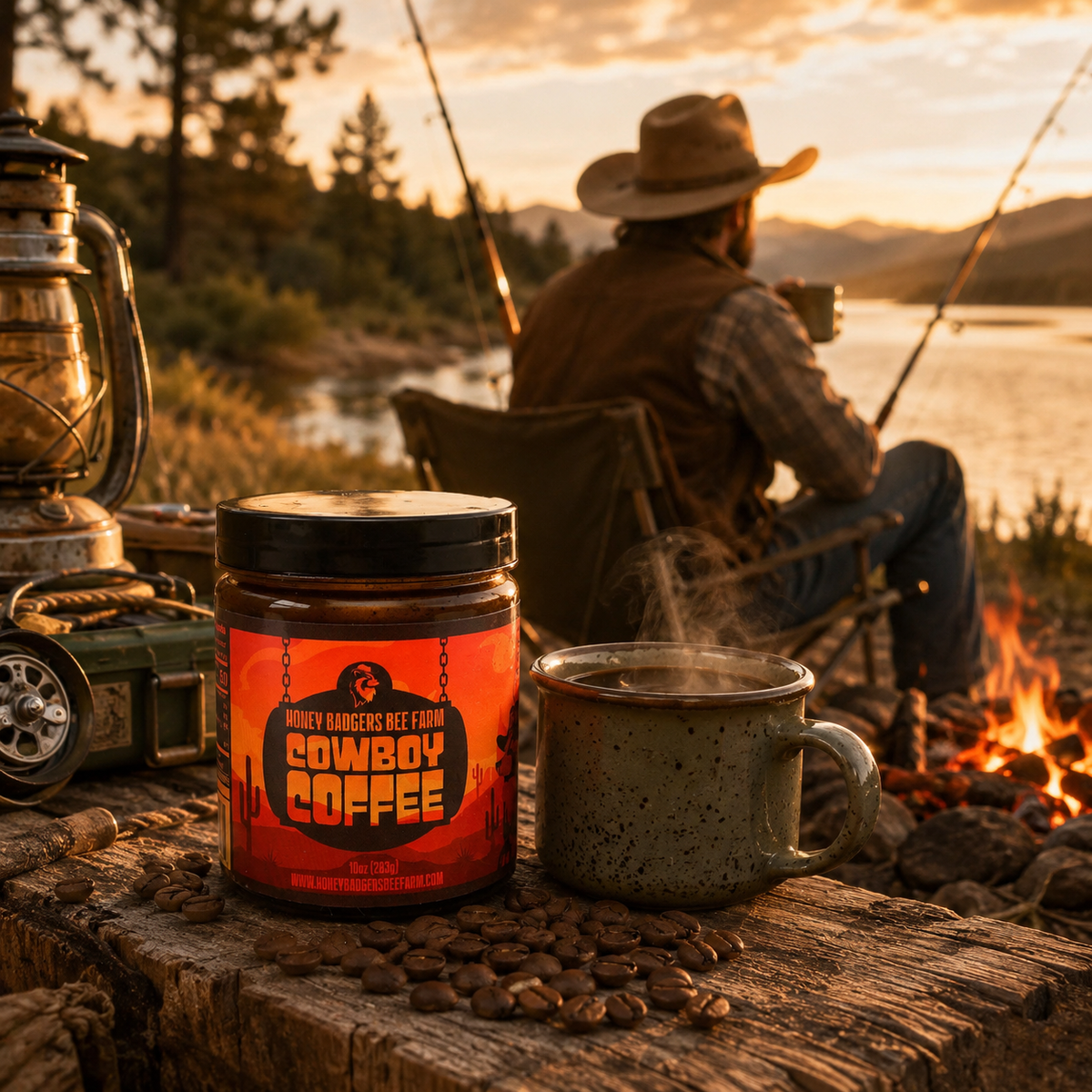 Cowboy Coffee - Instant Honey Coffee - All-in-one - Just add to hot water