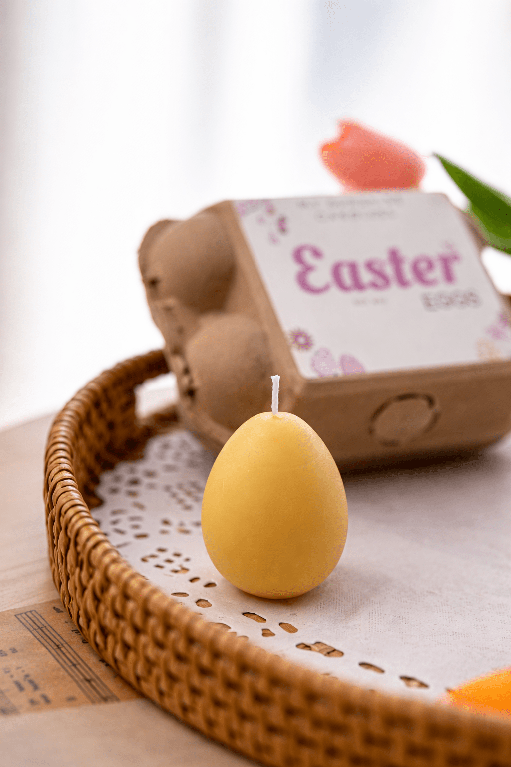 Easter Egg Candle Box – Handmade Soy Wax Egg Candles, Easter Decor Gift Set, Spring Candle Gift
