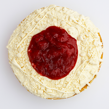 White Chocolate Cake by Andy Anand, Topped with Strawberry (2.5 lbs) Enjoy the amazing taste of a classic Cake, Perfect for celebrations