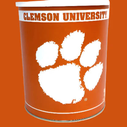 Clemson Tigers Gift Tin Basket - Savory or Sweet Snacks - Made in USA