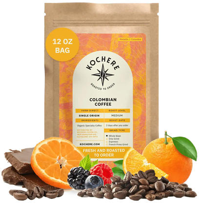 Kochere Coffee Colombian Medellin Single Origin Medium Roast - Dried Orange, Berry Notes
