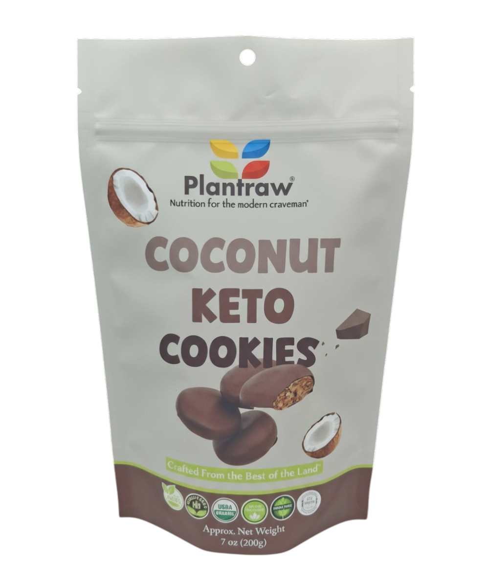 Coconut Keto Cookies (7oz) - Vegan, Organic, Gluten-Free, 0g Refined Carbs. 2.8g Net Carbs.