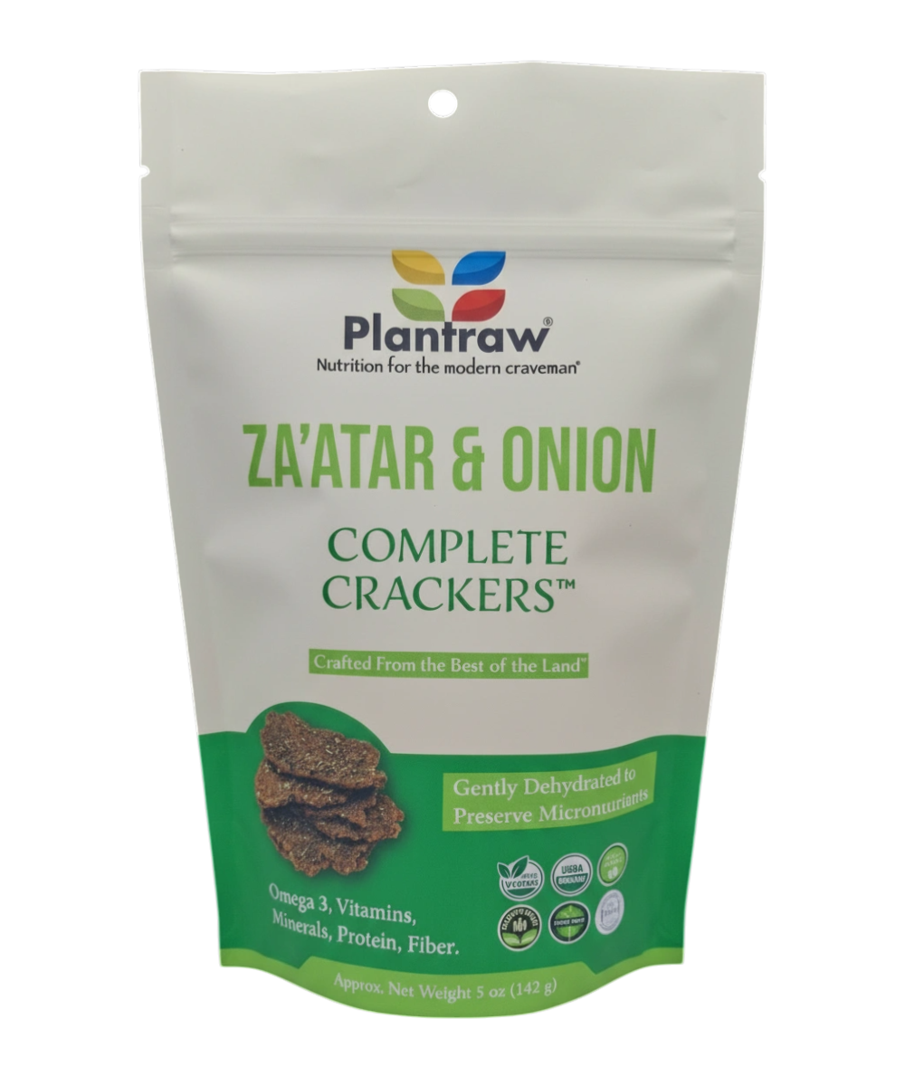 Complete Crackers - ZA'ATAR & ONION (5.1oz): Gluten-Free, Dehydrated