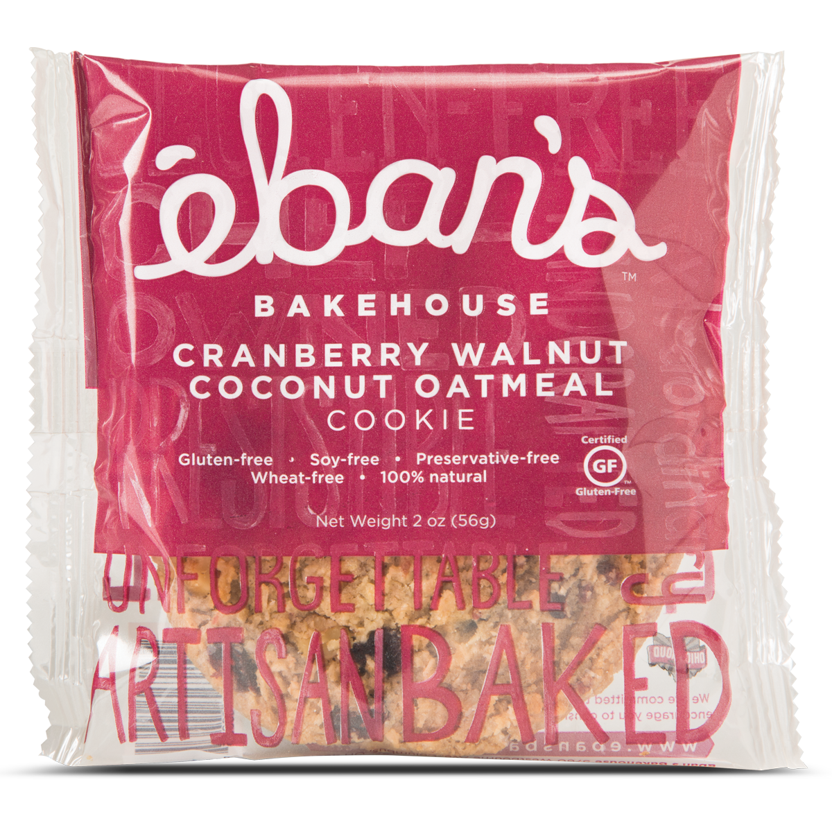 Cranberry Walnut Coconut Oatmeal Cookies - 12 pack