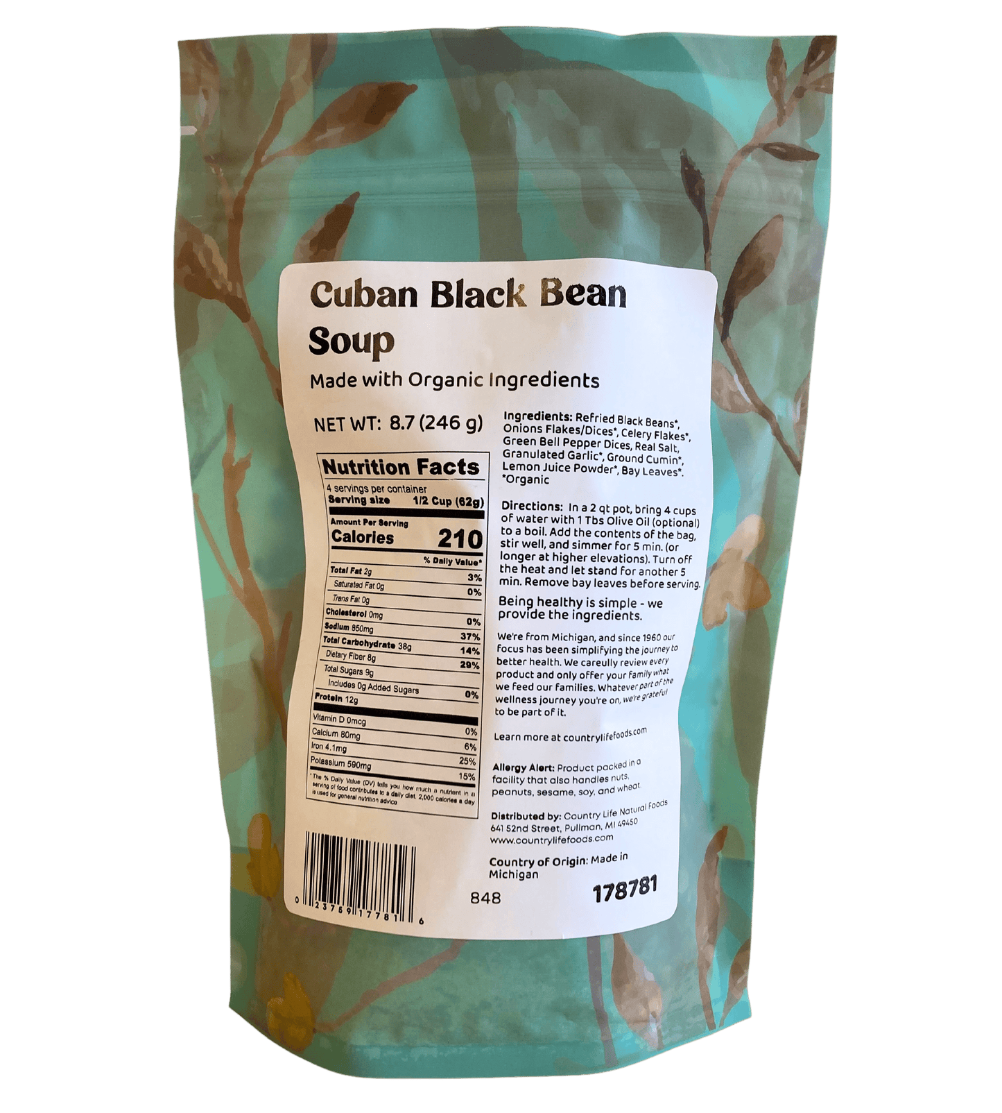 Soup, Black Bean, Cuban