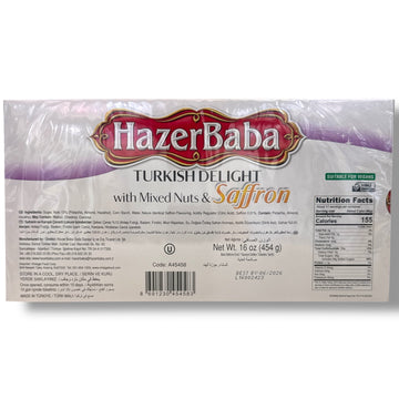 HazerBaba Turkish Delight with Mixed Nut and Saffron