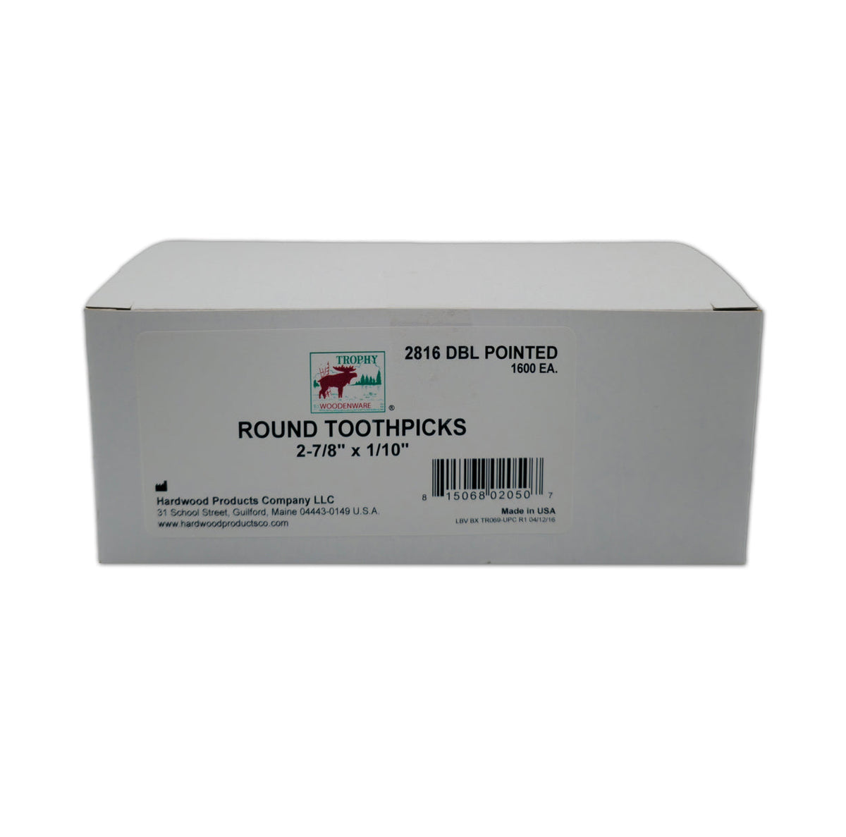 32000 Qty Double Point Oversized DP2 Toothpicks In Master Case Cardboard Box 20x1600