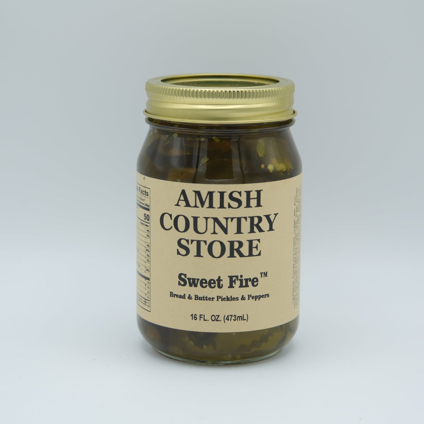 Sweet Fire Bread & Butter Pickles & Jalapeños | Amish Country Store | 16 oz