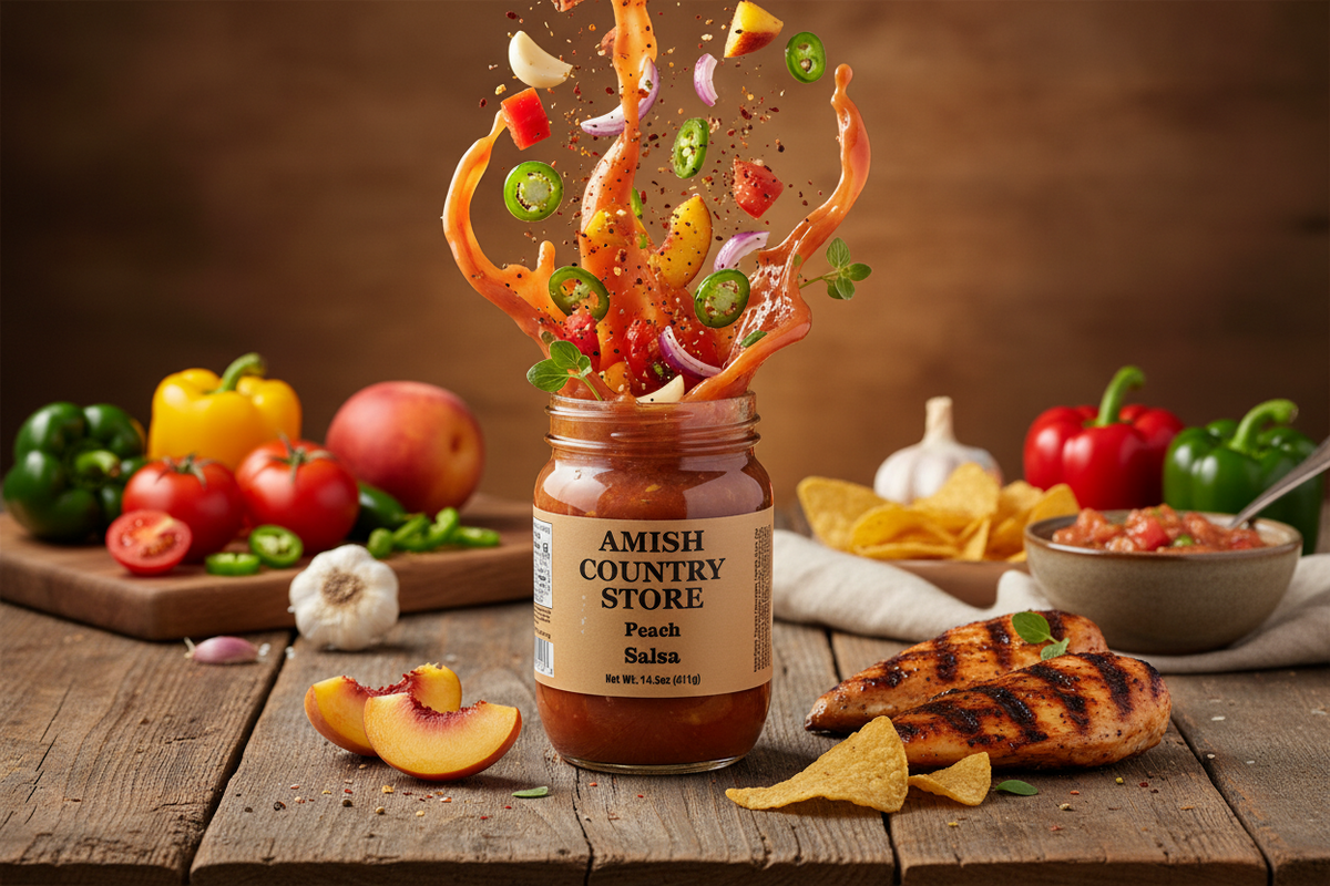 Old-Fashioned Peach Salsa | Sweet & Zesty Country Salsa | 14.5 oz