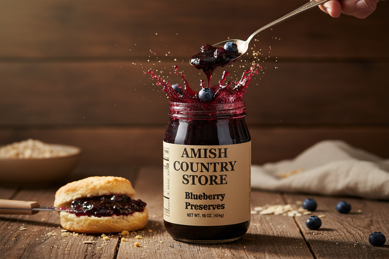 Blueberry Preserves | Sweet Whole Berry Spread | 16 oz