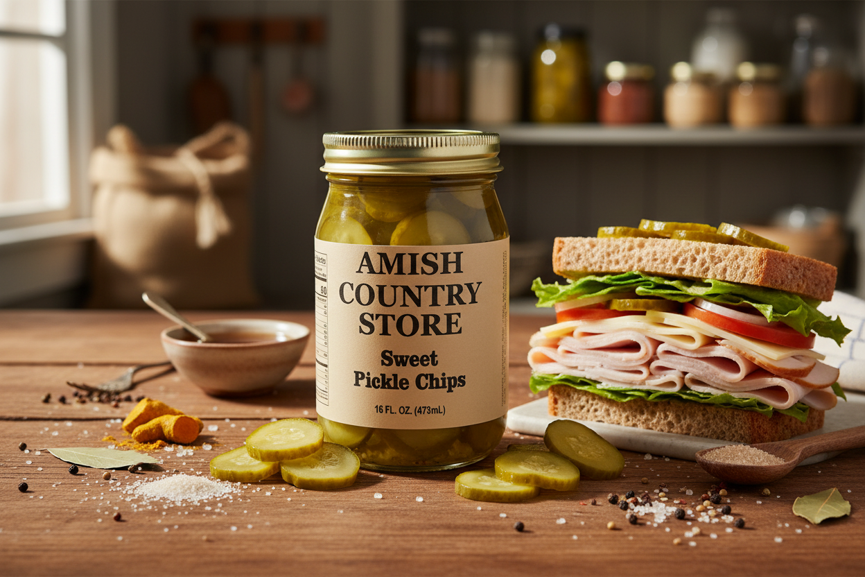 Sweet Pickle Chips | Sweet & Crunchy Coin-Cut Pickles | 16 oz