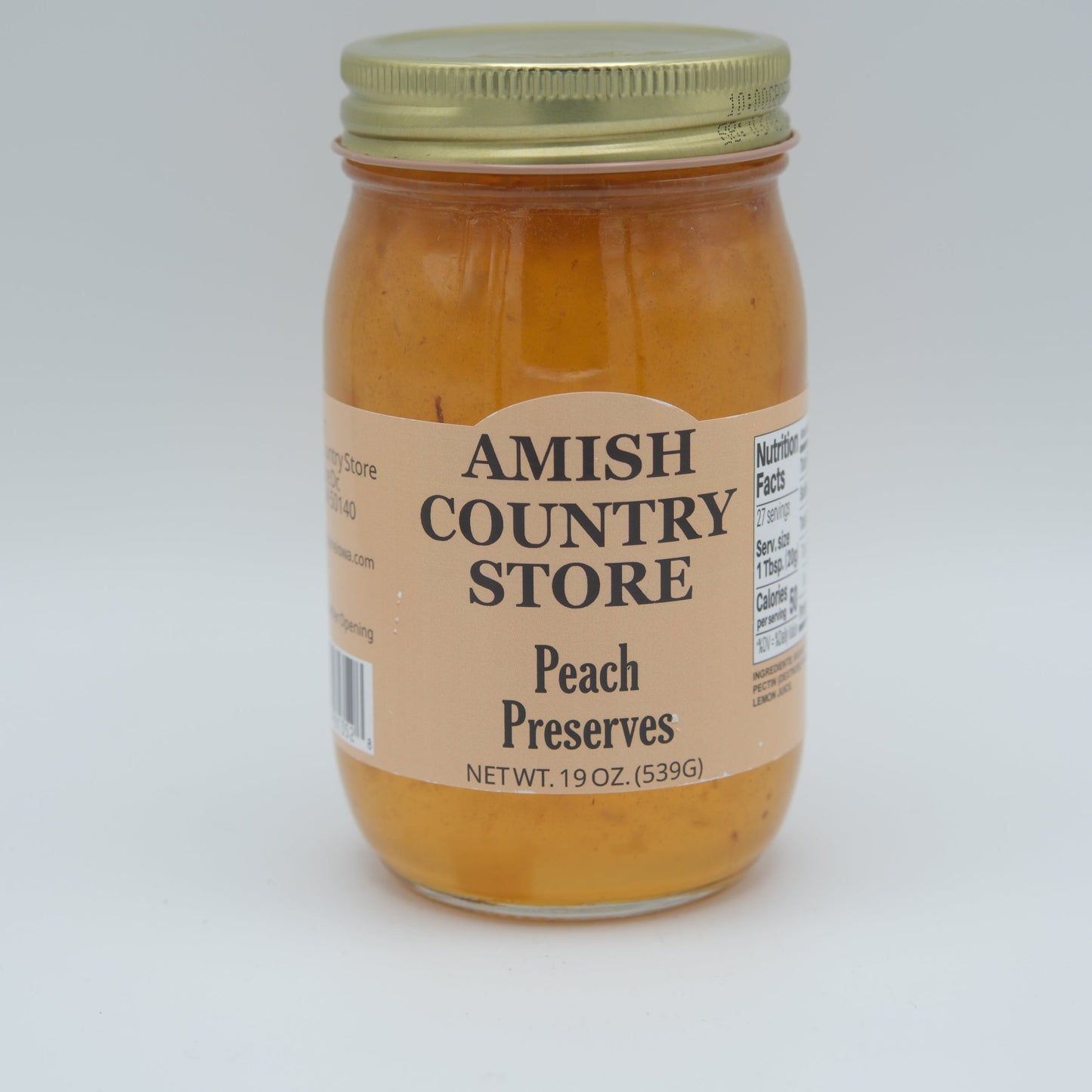 Peach Preserves | Golden Southern-Style Fruit Spread | 16 oz