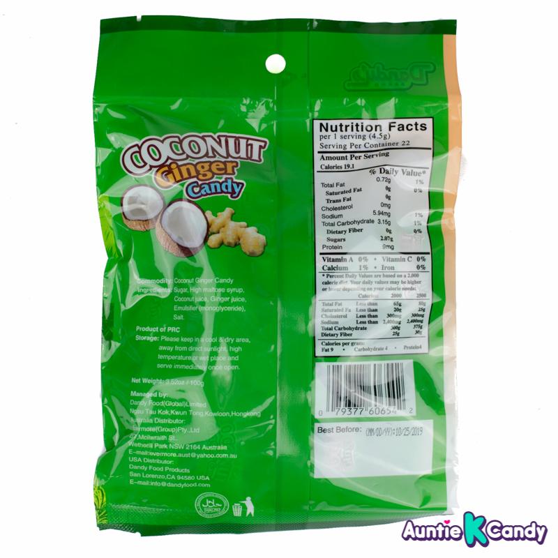 Dandy's Coconut Ginger Hard Candy