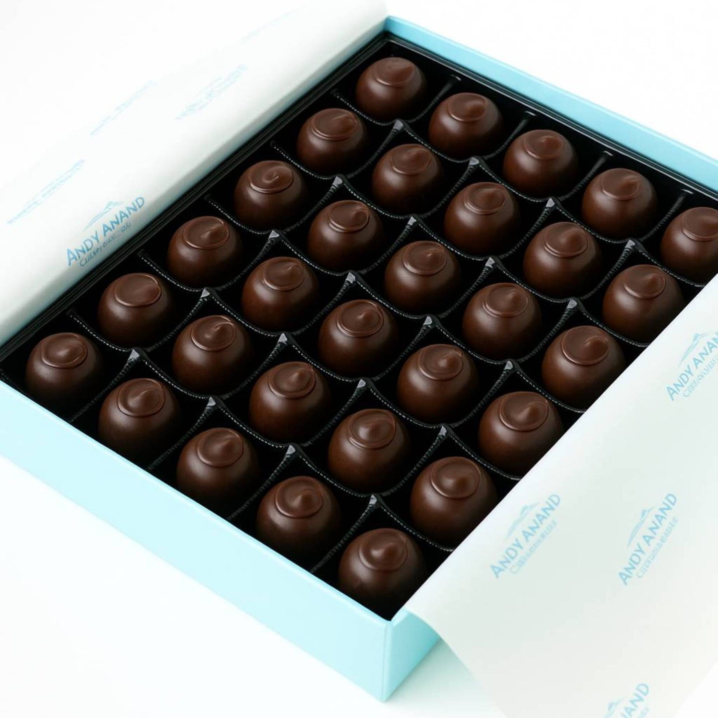 Andy Anand Sugar-Free Vegan Dark Chocolate Cherry Cordial Truffles – 24 Pc Gift Box, 60% Cocoa Butter, Decadent & Healthy.