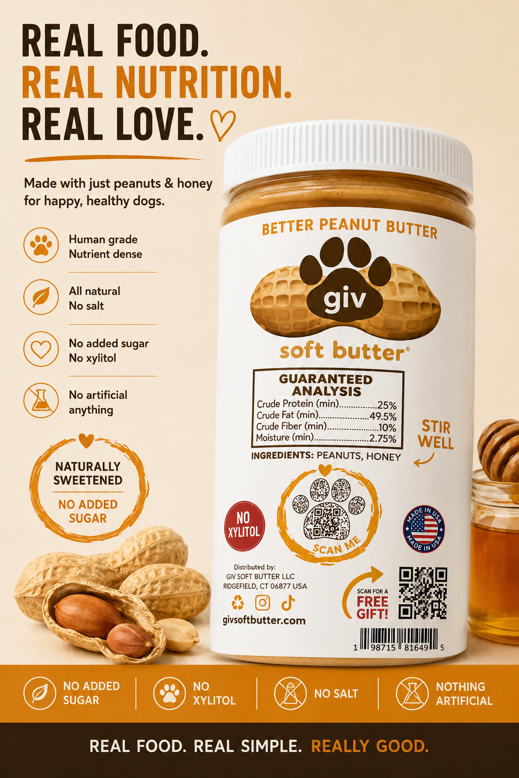 Dog Peanut Butter 12oz Jar