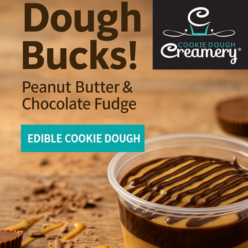 Dough Bucks! (aka Peanut Butter & Chocolate Fudge) Edible Cookie Dough