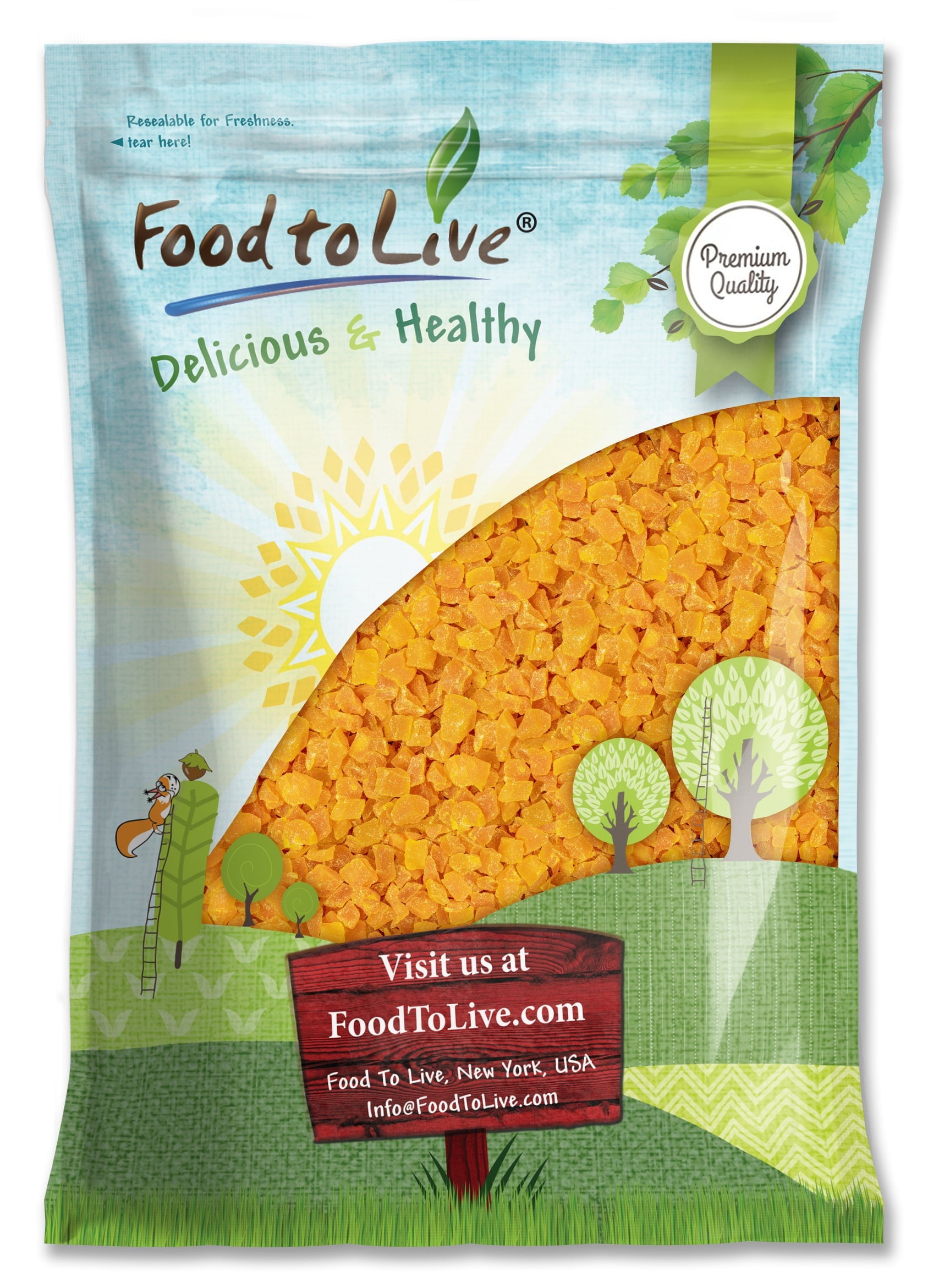 Dried Diced Mango, 10 Pounds  Kosher, Vegan  By Food To Live