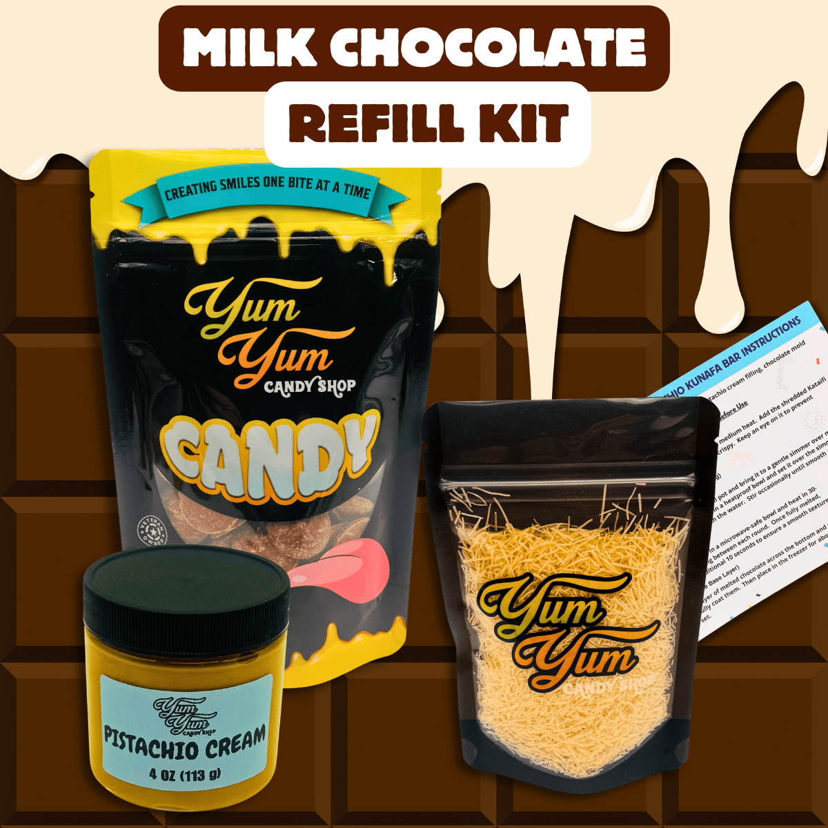 Dubai Chocolate Bar Refill Kit (No Mold)