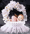 Sleeping Baby Girl Ornament 5 1/2" high