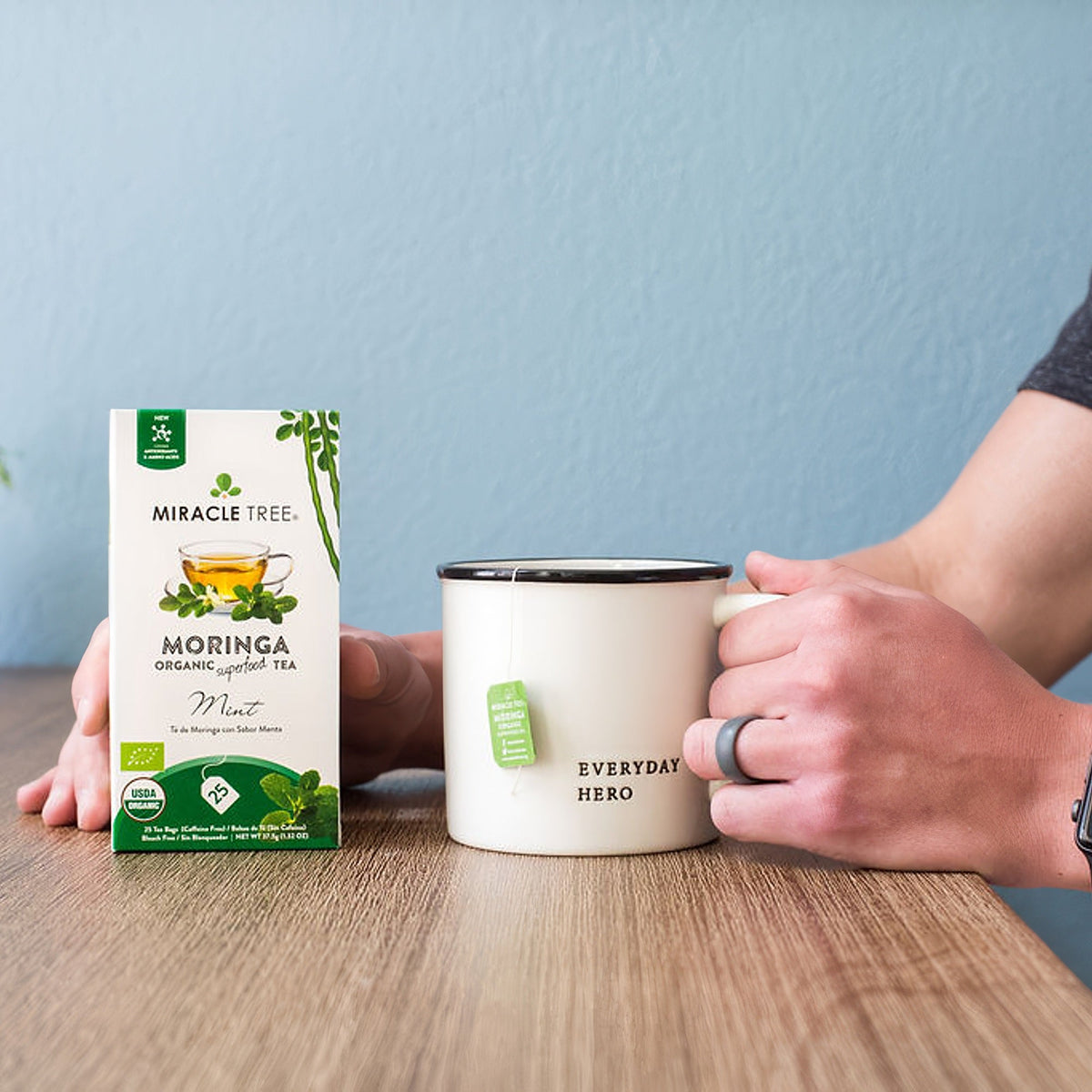 Organic Moringa Tea - Mint - Caffeine-Free Herbal Tea