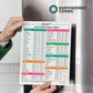 Magnetic Air Fryer Cheat Sheet Set