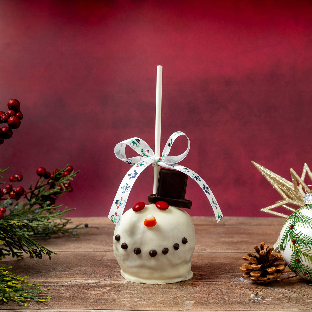 Christmas Chocolate Caramel Apple