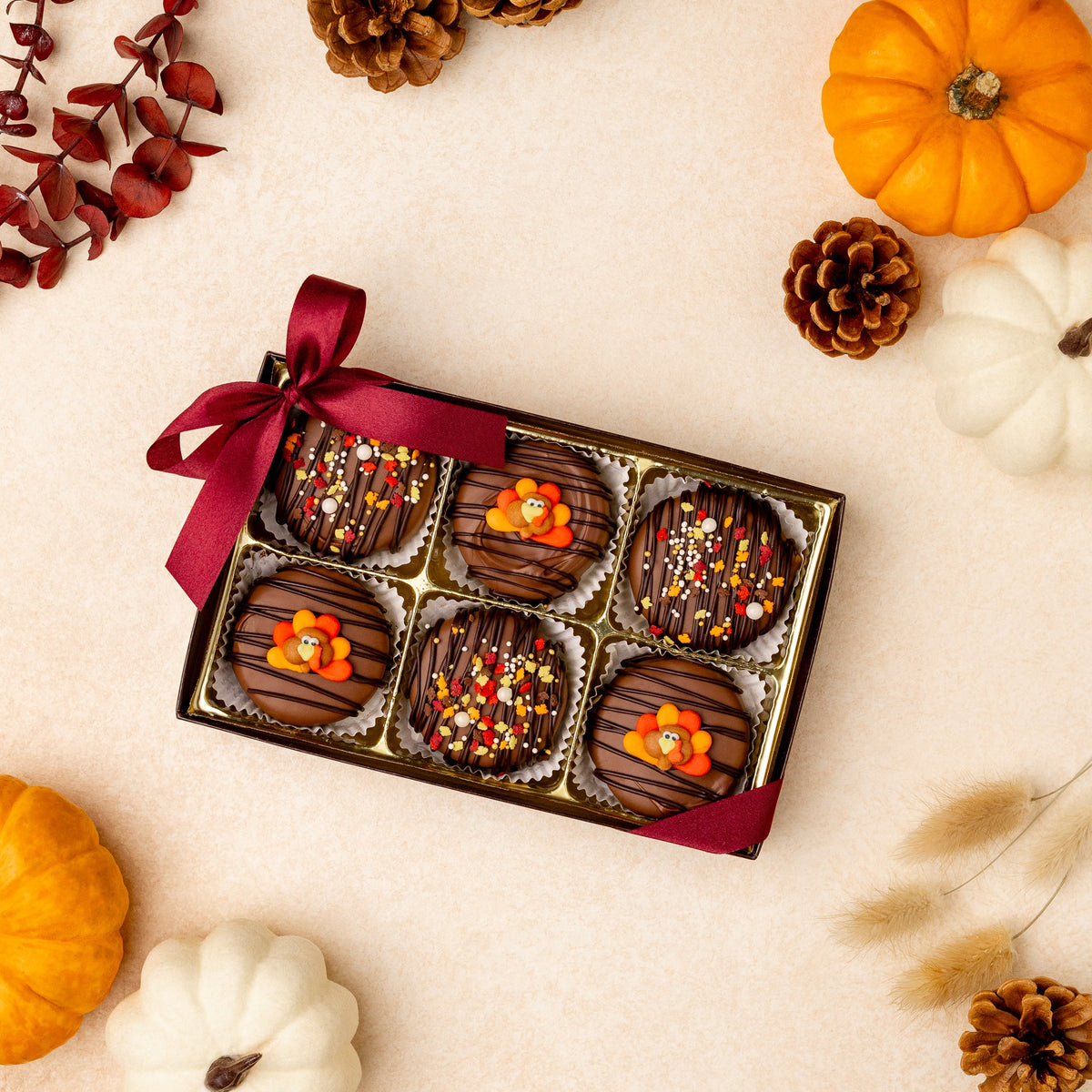 6-Piece Decorated Oreo Box - Thanksgiving
