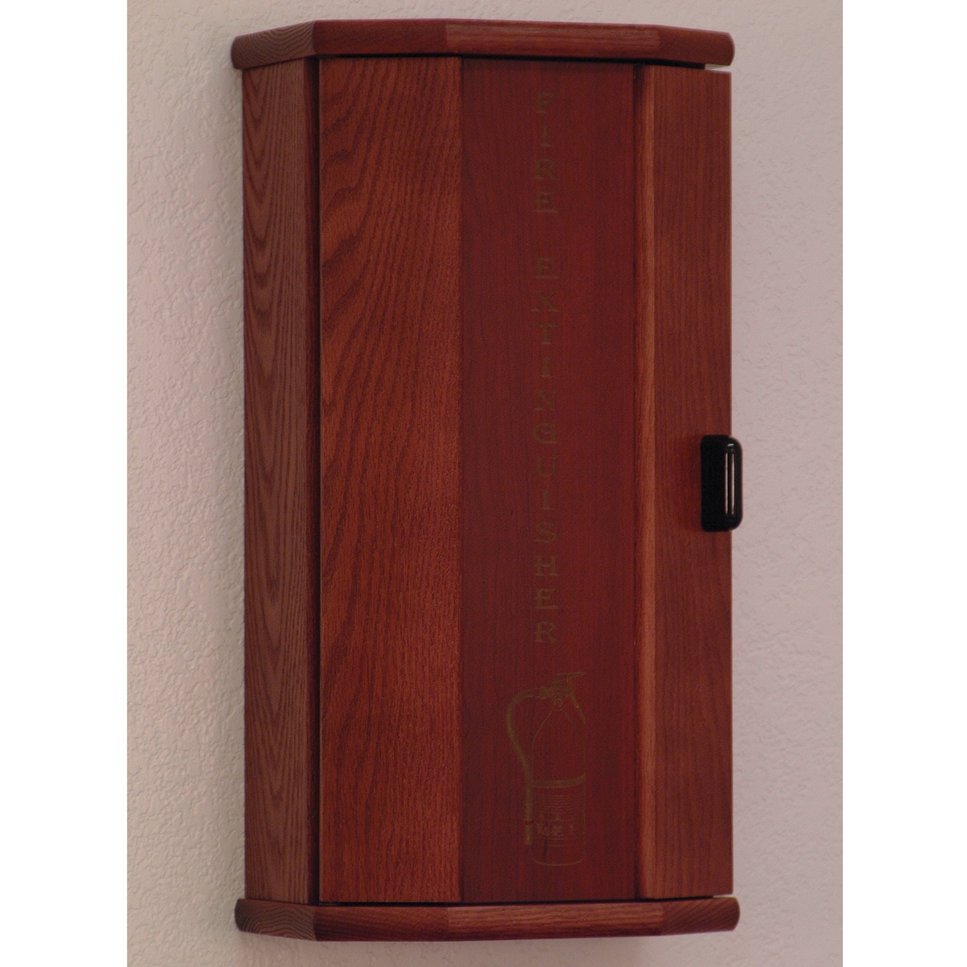 Wooden Mallet Fire Extinguisher Cabinet, 5 Lb. Capacity, Mahogany