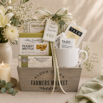 With Sympathy Tea Gift Basket