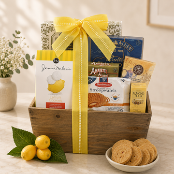 Lemon Breeze Cookies and Tea Summer Gift Tote