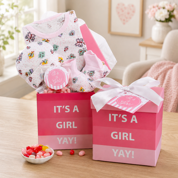 It's A Girl New Baby Gift Basket