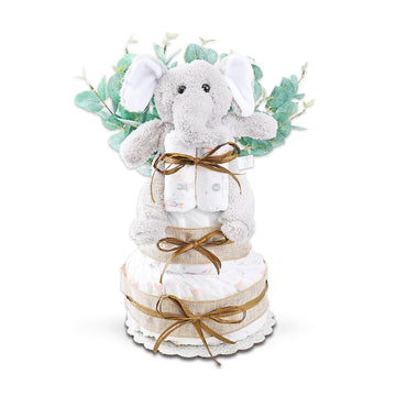 Wild About Baby Two-Tier Diaper Cake Gift Basket