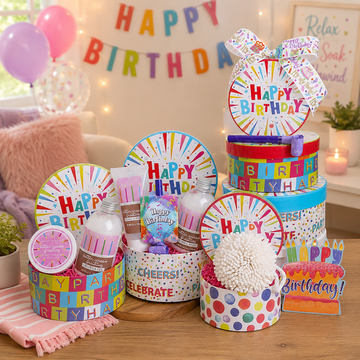 Happy Birthday Buttercream Spa Wishes Gift Tower