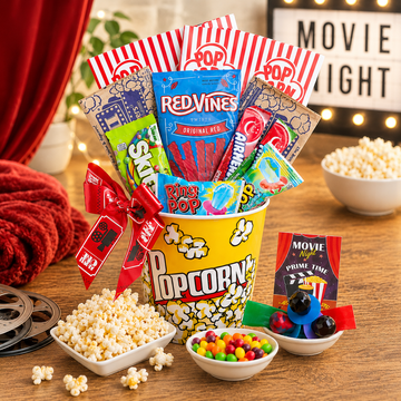 Pop-ular Movie Night Gift Basket