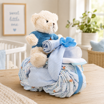 Motorcycle Diaper Cake-Boy Gift Basket