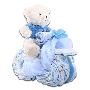 Motorcycle Diaper Cake-Boy Gift Basket