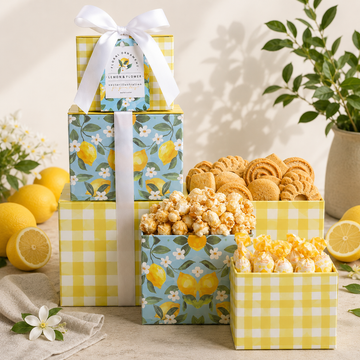 Lemon Twist Gift Tower