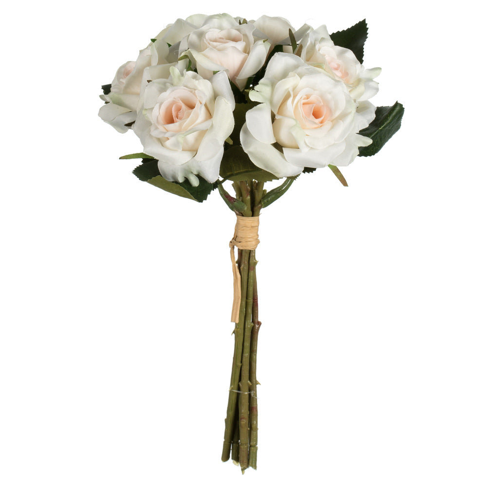 Vickerman 10'' Cream Rose Bundle 3/pk - FR190903