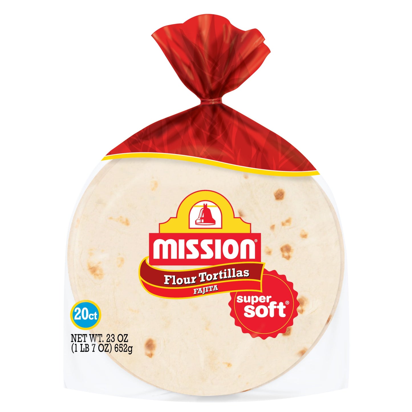 Mission Super Soft Flour Tortillas, Fajita Size, 20 Count