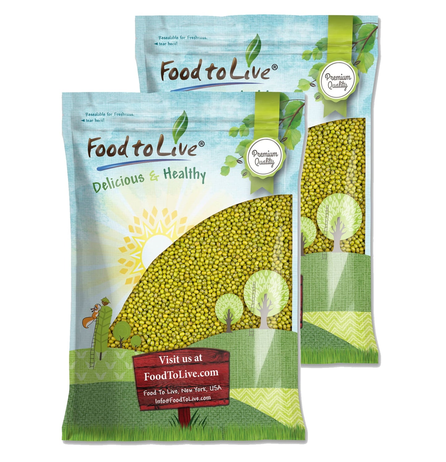 Food To Live, Mung Beans, 20 Pounds, Kosher